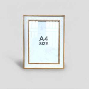 A4 Wood & White Premium Photo Frame Back
