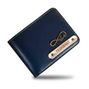 Customized Blue Men Wallet