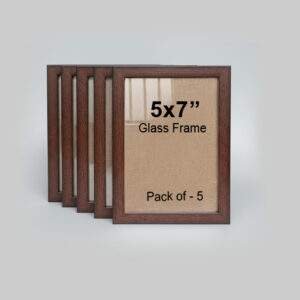 5x7" Dark Brown Color Photo Frame - Pack of 5