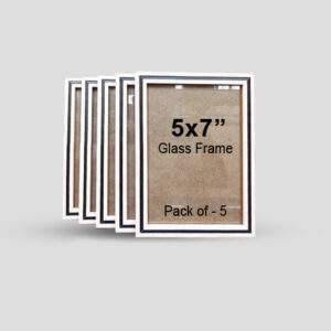 5x7" Ivory & Black Color Photo Frame - Pack of 5