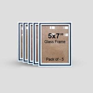 5x7" White & Black Color Photo Frame - Pack of 5