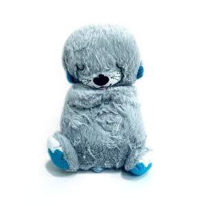 Soft Breathing Teddy Bear Realistic Motion Cute Stuffed Teddy (Slate Grey)