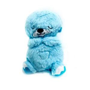 Soft Breathing Teddy Bear Realistic Motion Cute Stuffed Teddy (Sky Blue)
