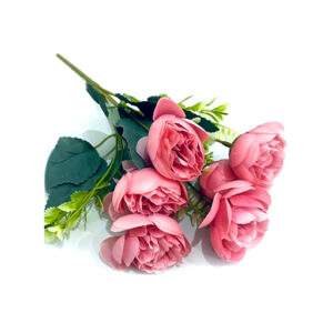 Artificial Pastel Pink Rose Bunch