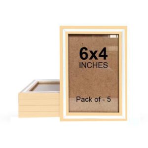 A6 Dual Color Photo Frame Ivory White Pack of 5
