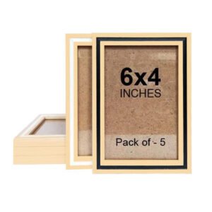 A6 Dual Color Photo Frame Ivory Black Ivory White Pack of 5