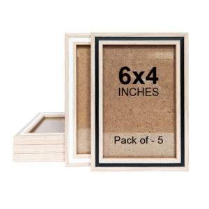 A6 Duble Color Photo Frame (Ivory & Black, Ivory & White) - Pack of 5