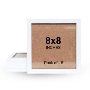 8X8 white photo frame