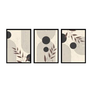 Minimalist Boho Abstract Arch with Botanical