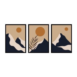 Modern Boho Abstract Mountain Landscape Wall Art
