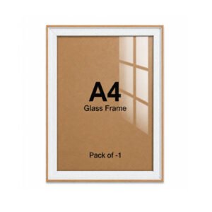A4 Dual Color White Wood Stepped Photo Frame