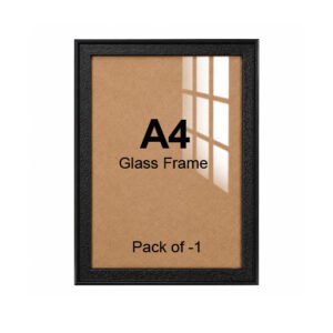 A4 Black Stepped Glass Photo Frame